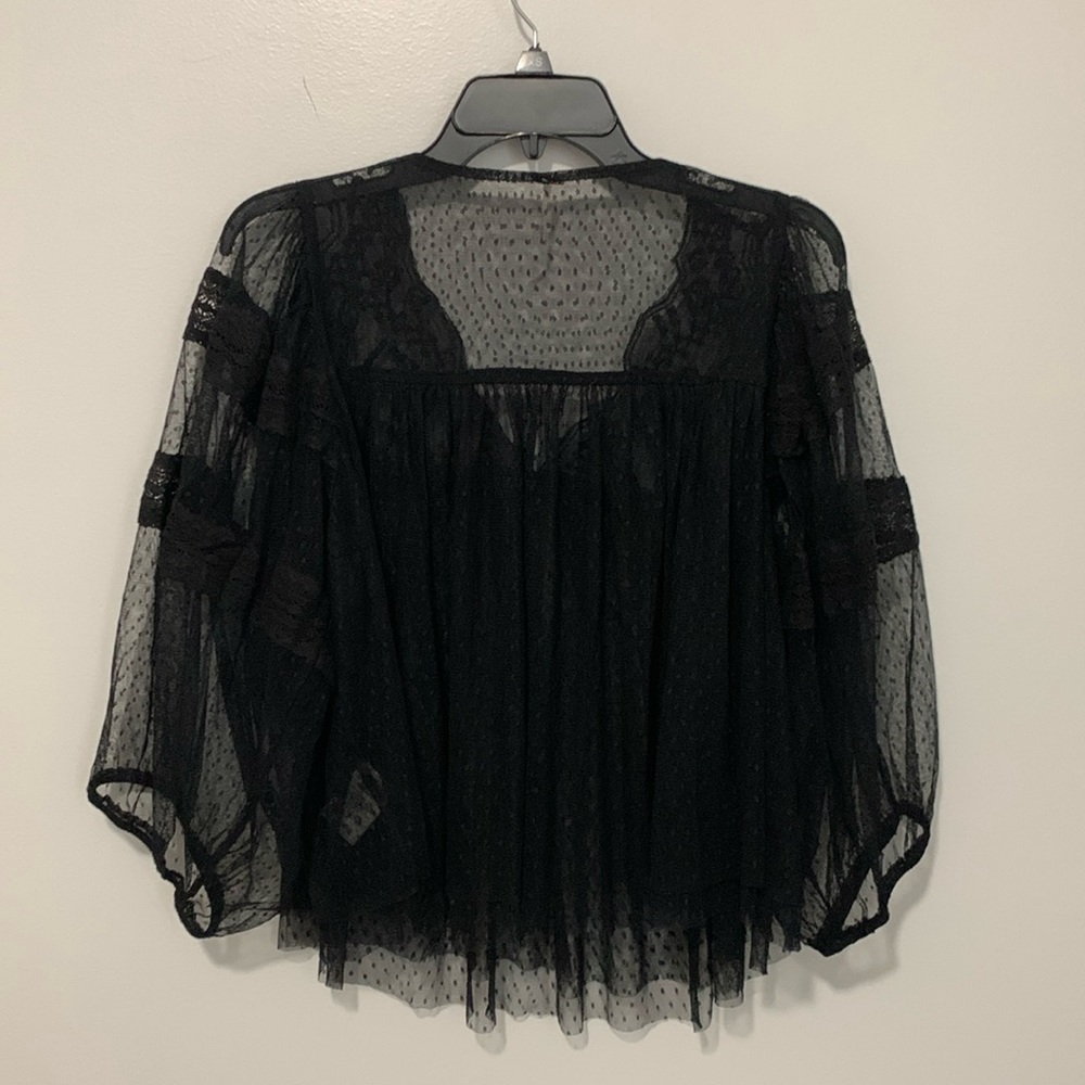 Free People NWOT True Candy Mesh Top Black - Picture 15 of 16